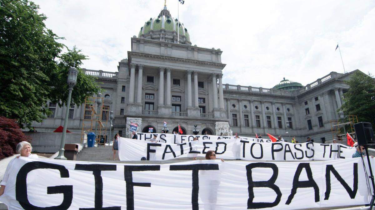 MarchOnHarrisburg has been pushing lawmakers to enact a gift ban for six years.