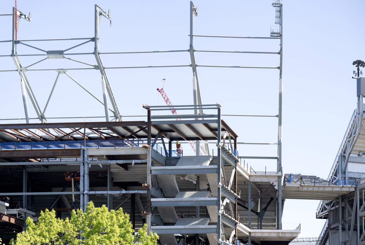 Construction on the west side of Beaver Stadium is pictured on Tuesday, May 12, 2026.  