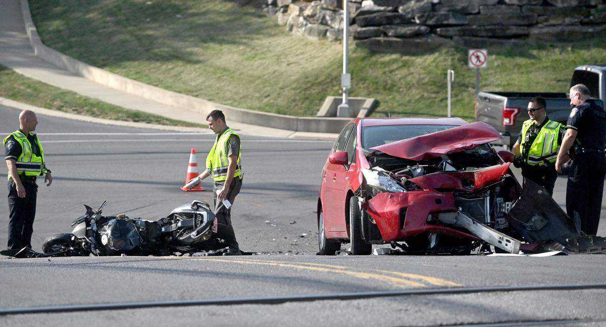 First responders on the scene of a crash on East College Avenue on Monday, Aug. 26, 2024.