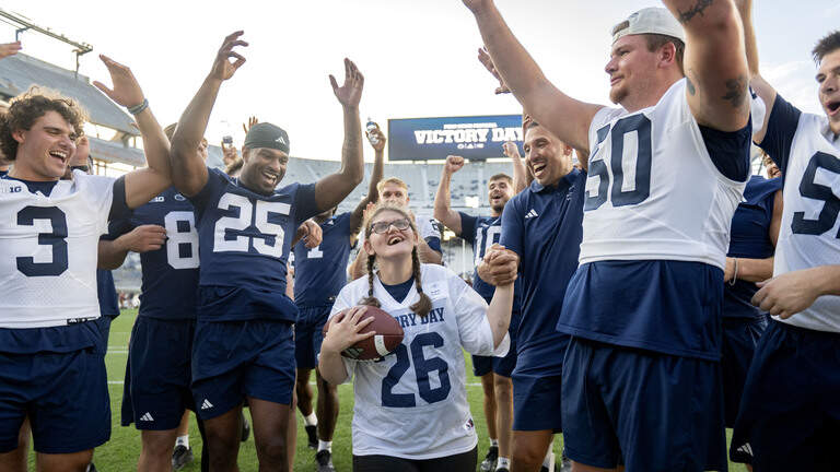 ‘Value of making a difference.’ Matt Campbell carries on Victory Day tradition at Penn State