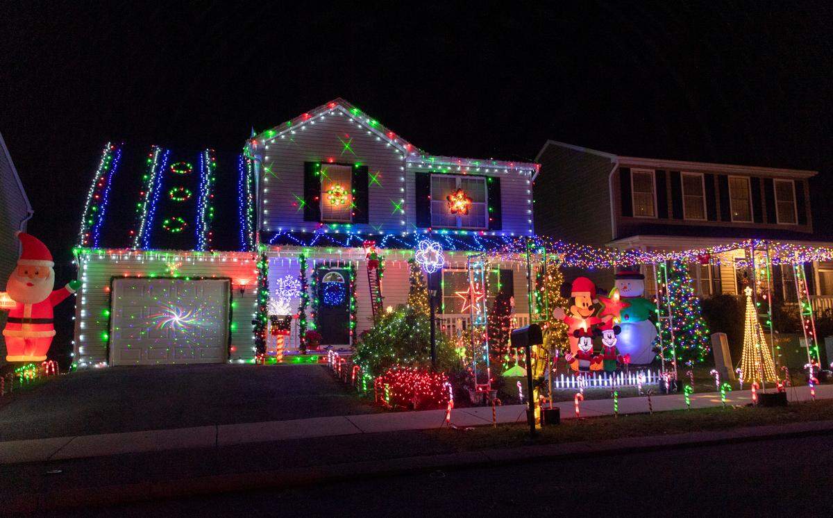 A home on Whisper Ridge Drive is all decorated for the holidays.