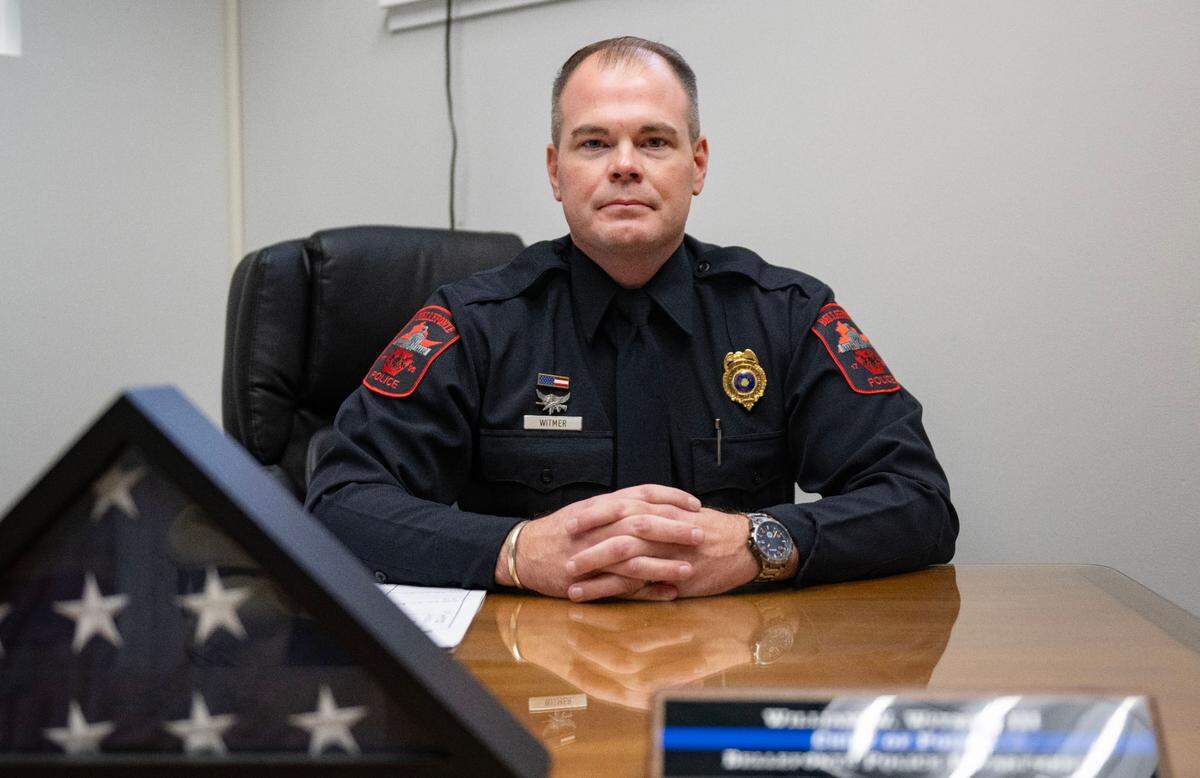 Bellefonte’s new police Chief Bill Witmer poses at the station on Wednesday, Dec. 18, 2024.