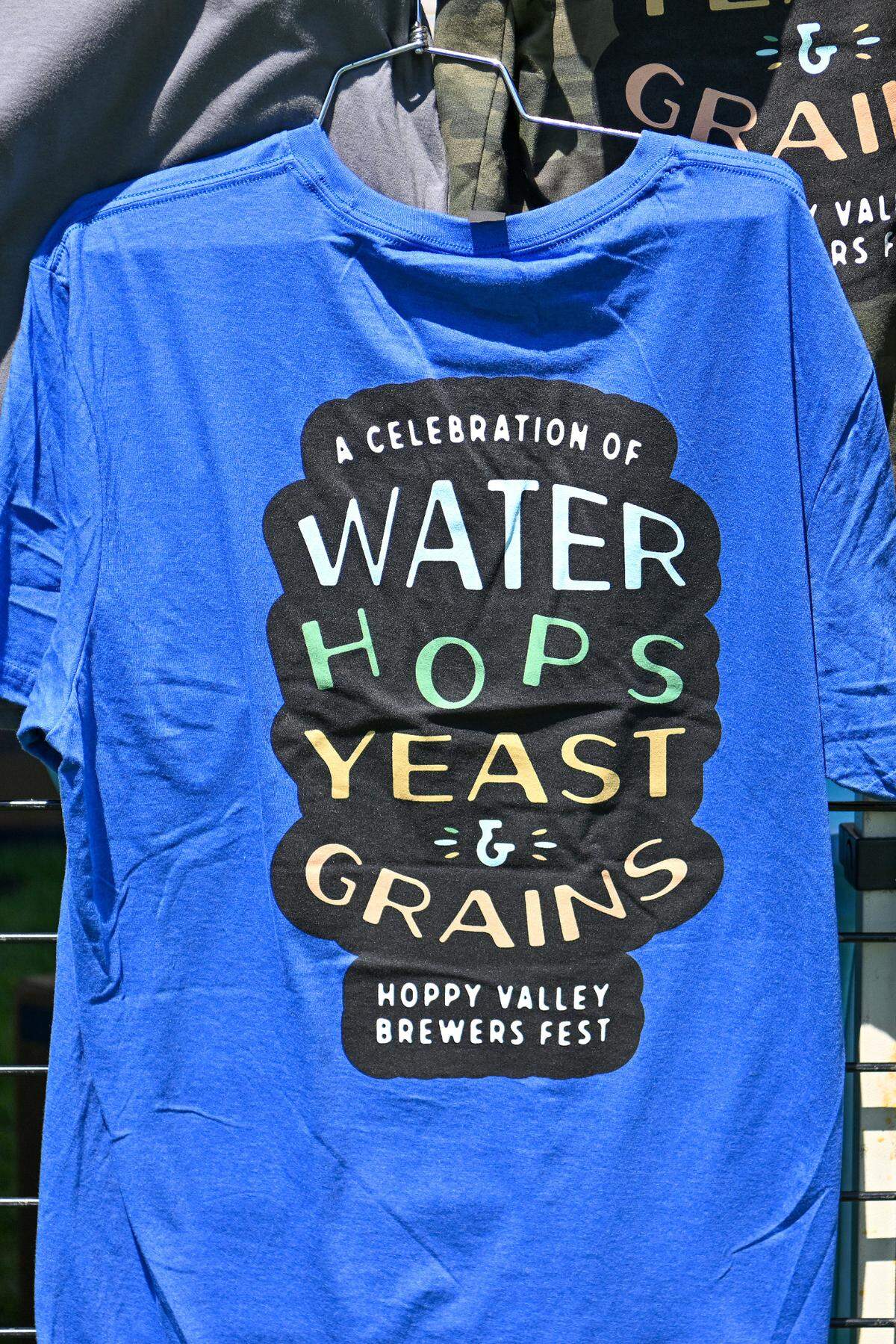 A closer look at one of the T-shirts on sale at the Hoppy Valley Brewers Fest on Saturday at Penn State’s Beaver Stadium.