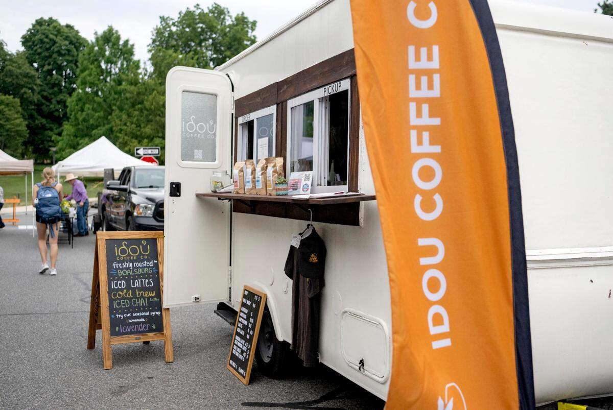 The new Idou Coffee Co. trailer at the Downtown Farmers Market on Friday, July 29, 2022.