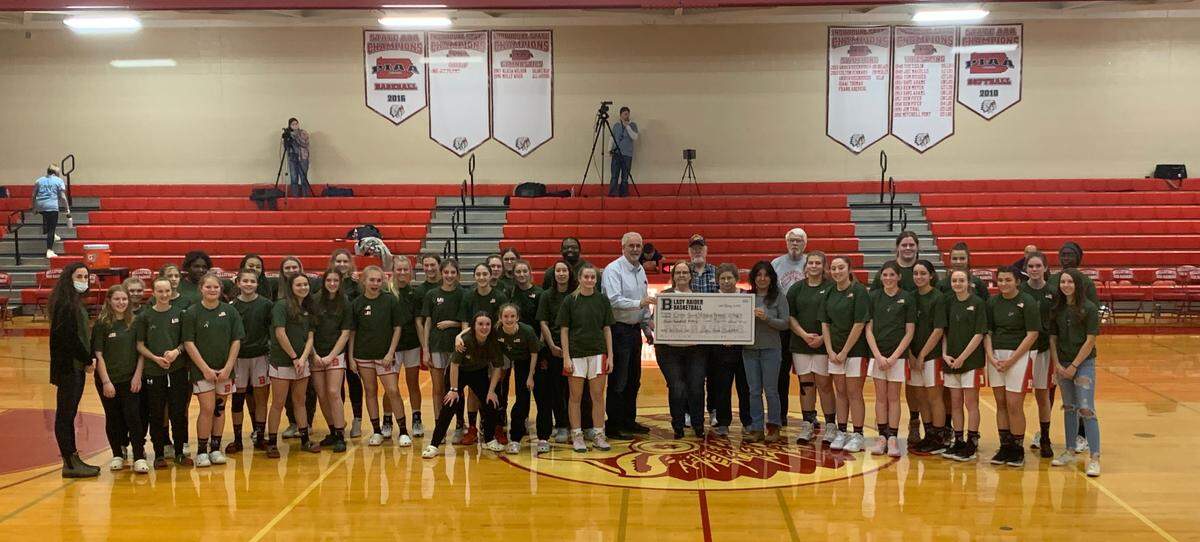 Bellefonte’s girls basketball program raised $750 to donate to the Center County Veterans Assistance Fund on Friday night.