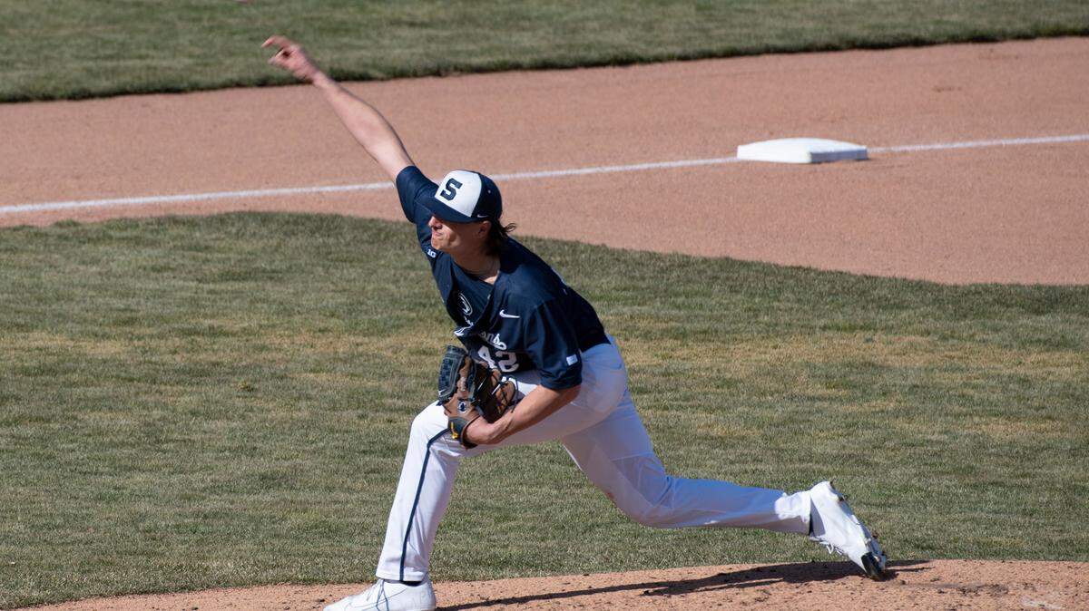 Penn State pitcher Kyle Virbitsky (42) pitches the ball during Penn State Baseball’s game against the Maryland Terrapins at Medlar Field on Monday, March 22, 2021 in State College.