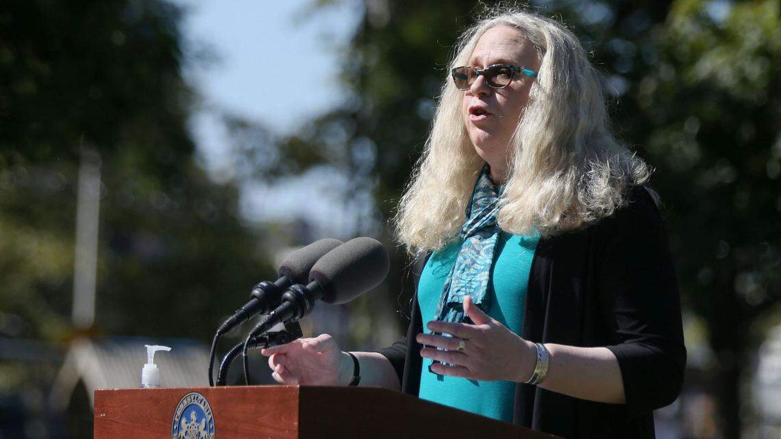 Adm. Rachel Levine, the highest-ranking transgender official in the United States, will visit Kansas City Friday.