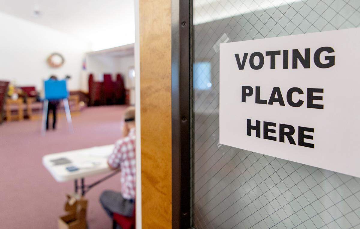 The Halfmoon Christian Fellowship Church during primary elections on Tuesday, May 17, 2022.