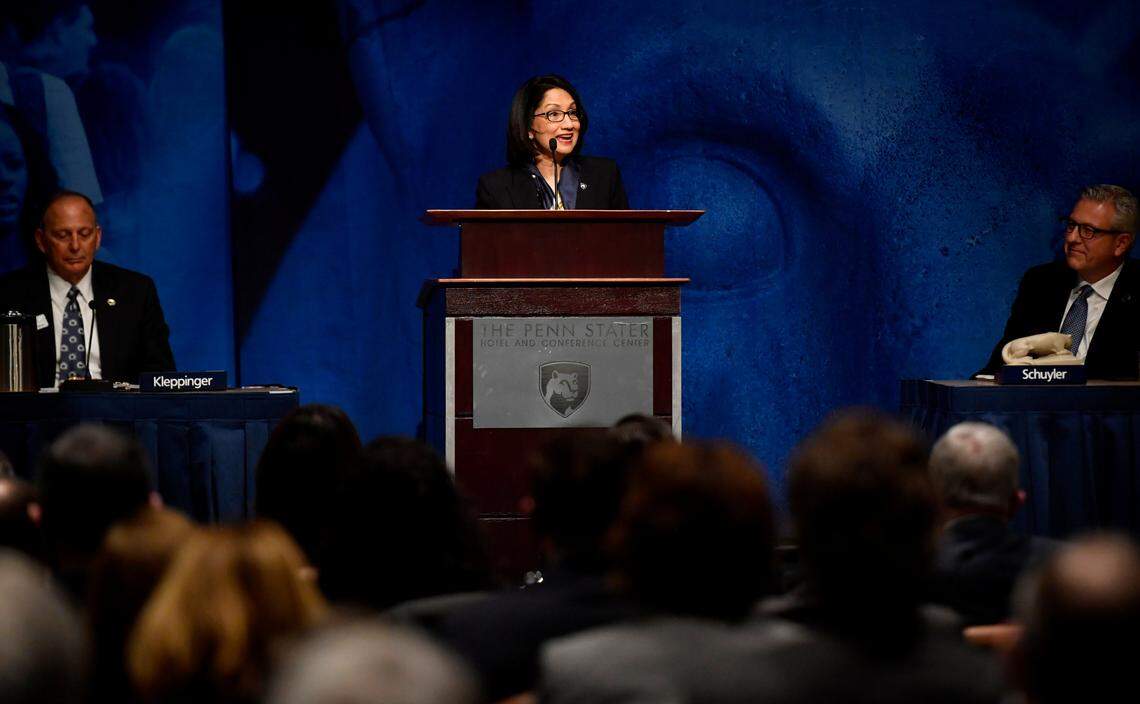Neeli Bendapudi is named the new Penn State president on Thursday.