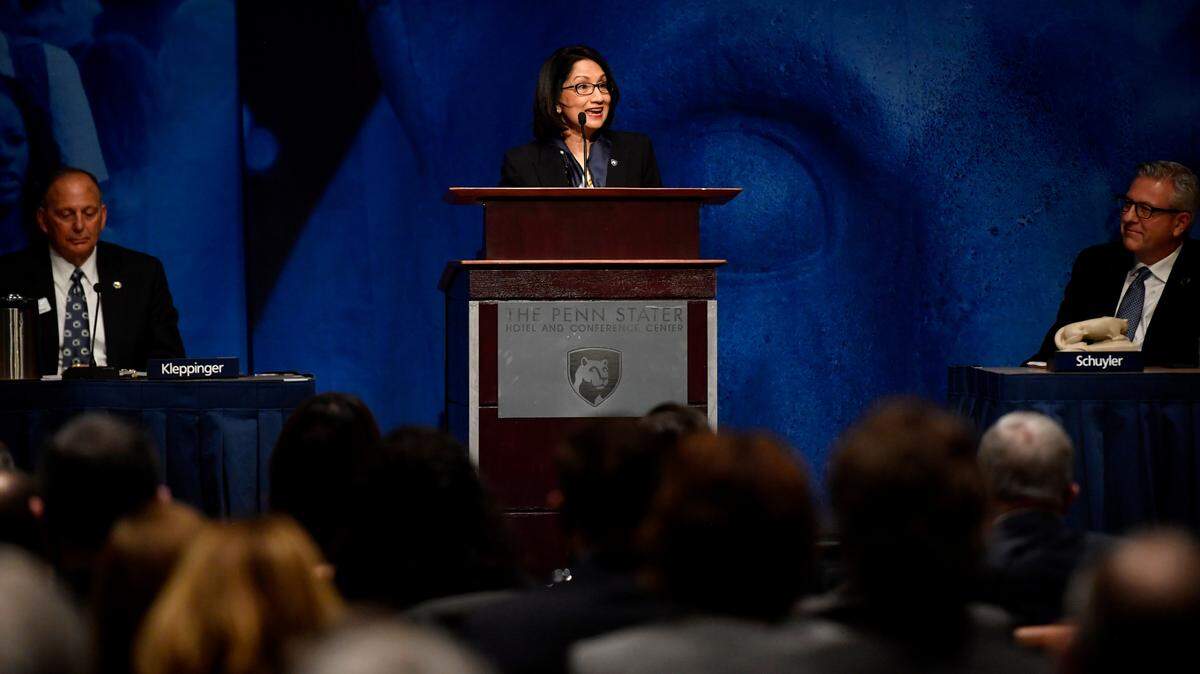 Neeli Bendapudi was named the new Penn State president Dec. 9, 2021. Here’s how her salary compares to other top officials in the Big Ten.