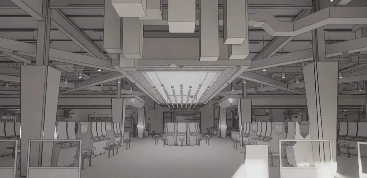 An interior rendering of the main entrance, as presented by SC Gaming Op Co, LLC, during a public hearing Wednesday in Harrisburg in front of the Pennsylvania Gaming Control Board.