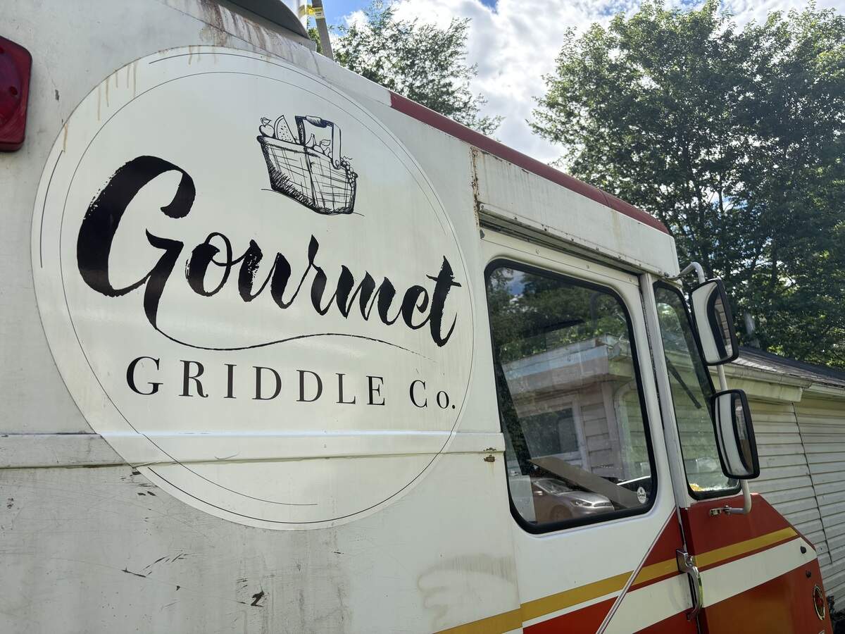 The Gourmet Griddle food truck was used by a fire company and airport before Brandtly Ward started serving meals from it.