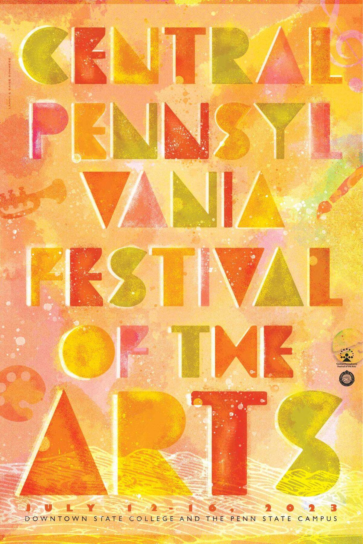 The Central Pennsylvania Festival of the Arts collectible poster for 2023 was designed by Penn State graduate Saige Sommese.