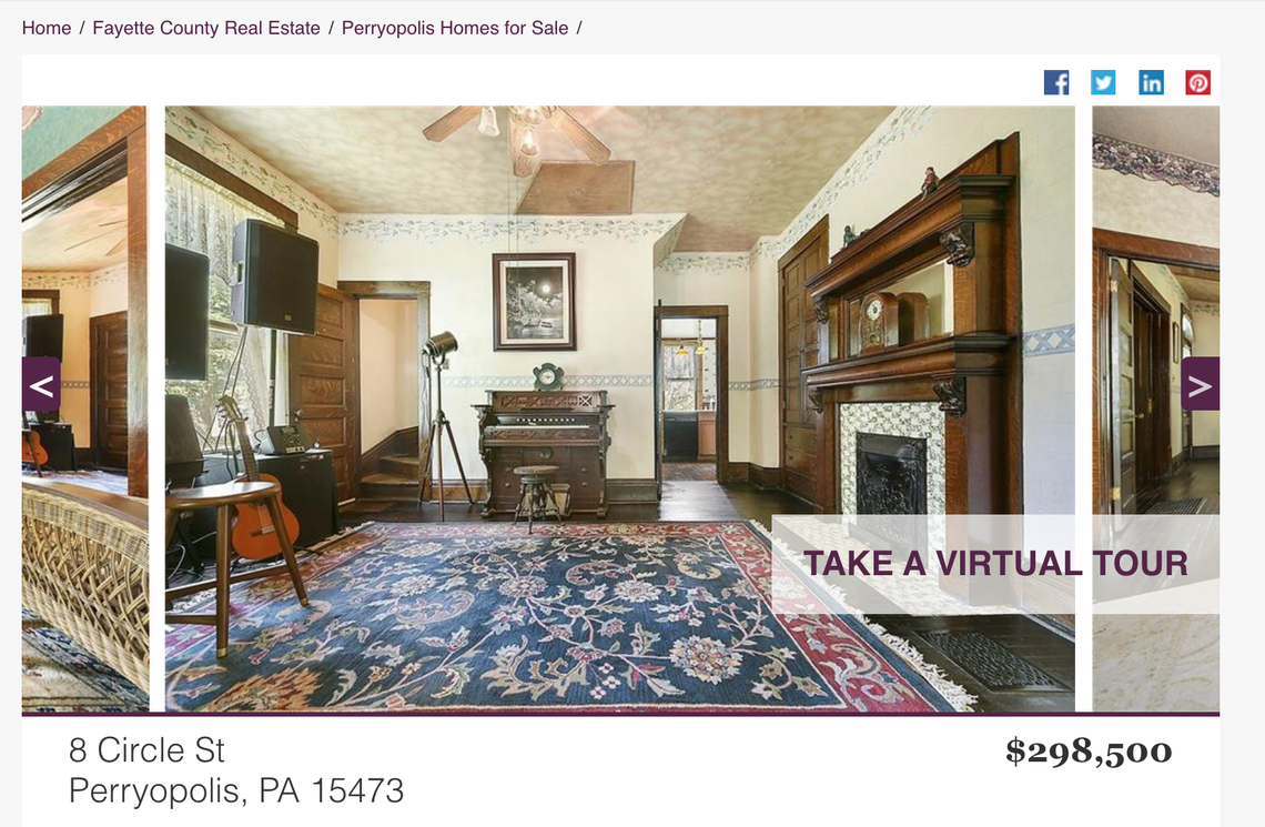 The home was built in 1910 and still has its original hardwood floors and wallpaper, the listing said.