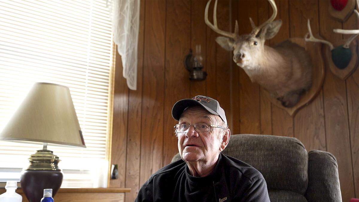 John Unger, one of the nine miners trapped underground for 77 hours in the Quecreek Mine, sits in his home in rural Somerset County.