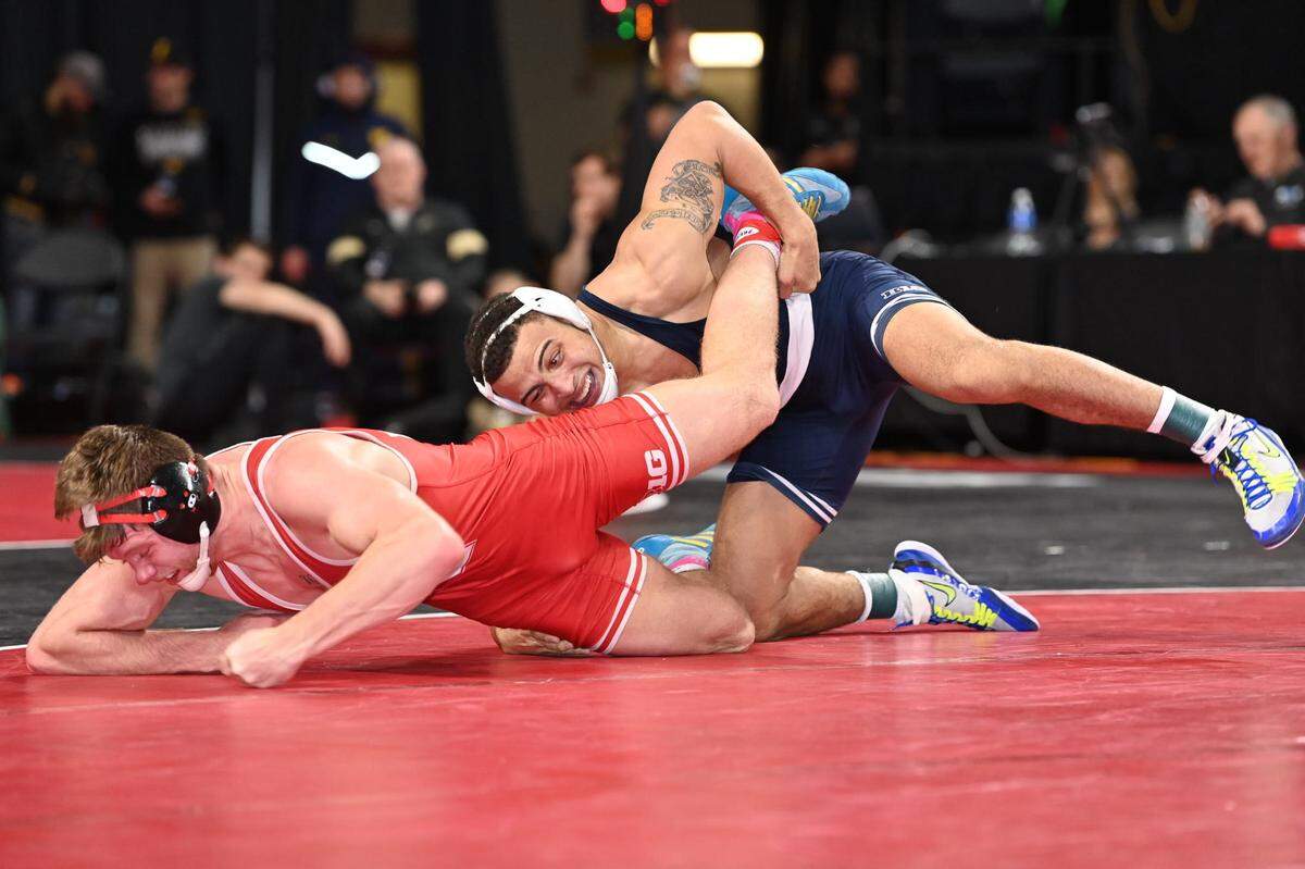 Penn State’s Aaron Brooks, pictured here in a March 5 photo, aims to defend his NCAA crown.