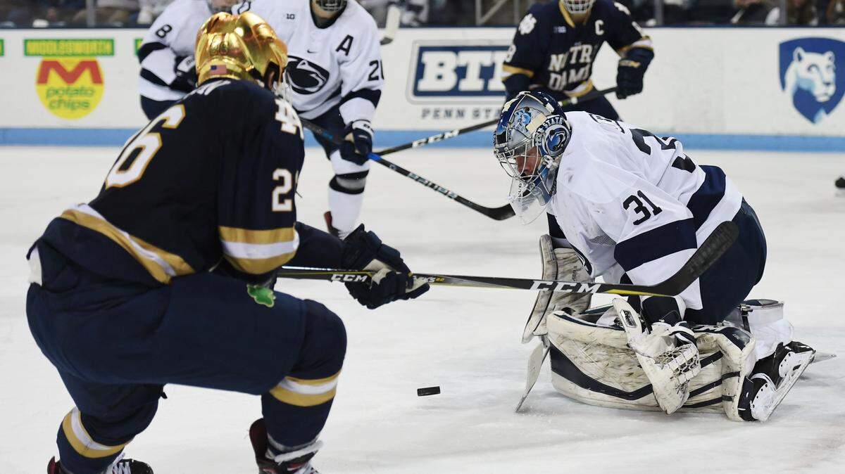 Penn State and Notre Dame will meet in the Big Ten Tournament championship game at 8 p.m. Saturday in South Bend, Ind. The winner will move on to the NCAA Tournament.