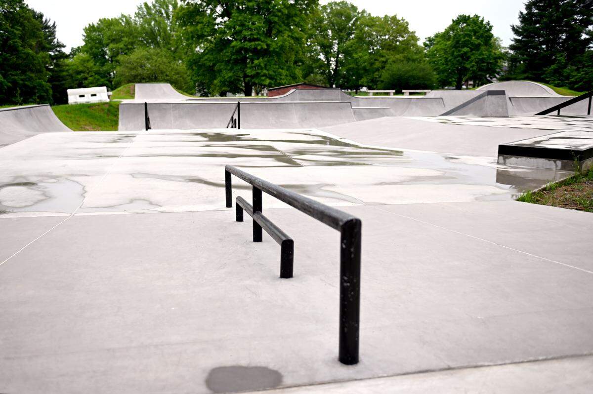 A rail at High Point Skate Park.  