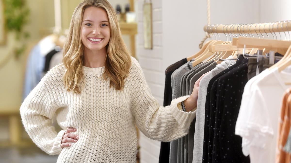 Miranda Sheetz in her newly opened shop on College Avenue, Ethereal Boutique, on Monday, Sept. 24, 2018.   The boutique sells women’s clothing, home goods and lifestyle products.