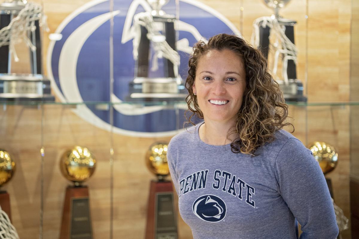 Penn State Lady Lions basketball coach Carolyn Kieger in the basketball wing of the Bryce Jordan Center on Monday, August 12, 2019.
