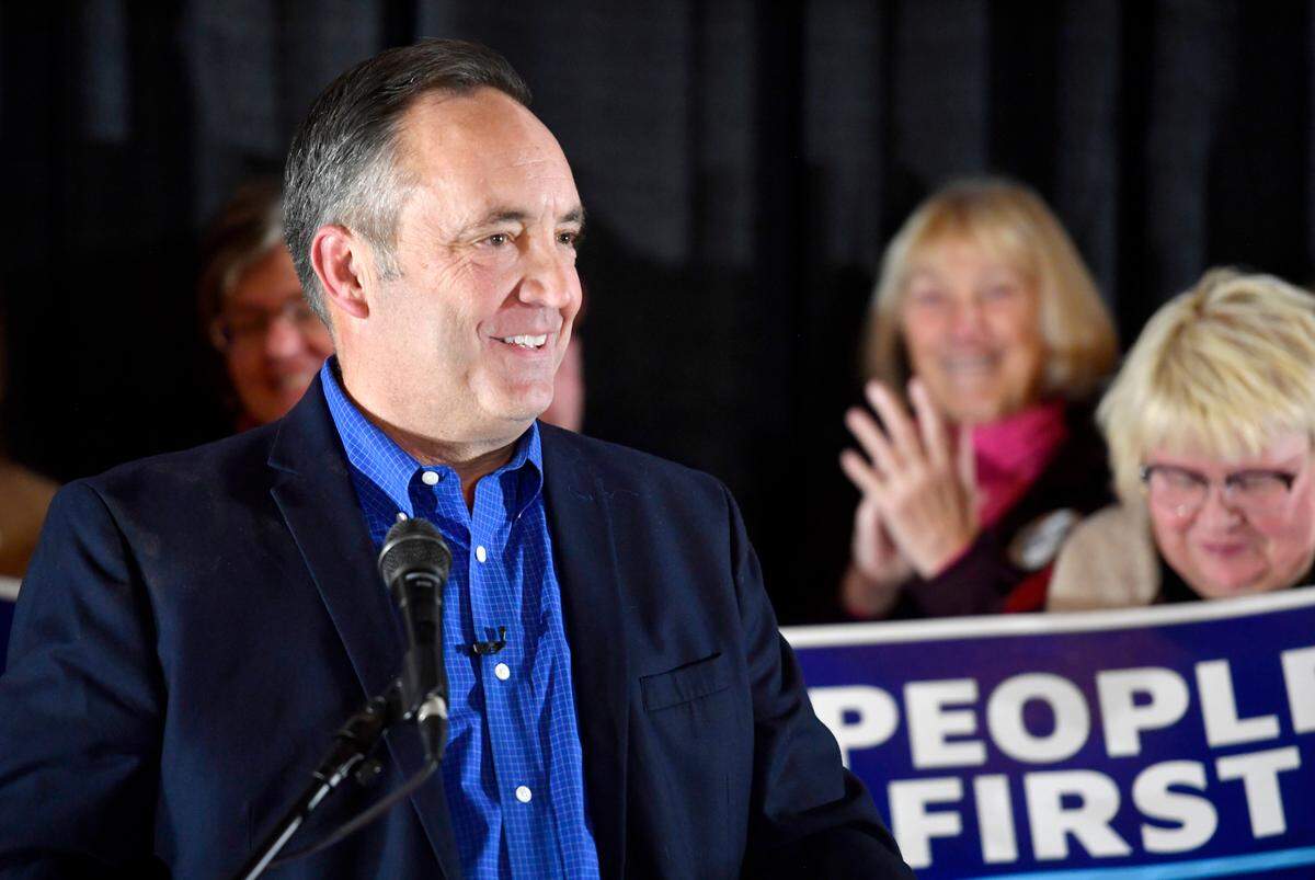 Surrounded by family and friends, Sen. Jake Corman kicks off his campaign for Governor of Pennsylvania in Bellefonte on Tuesday, Nov. 30, 2021 at Axemann Brewery.