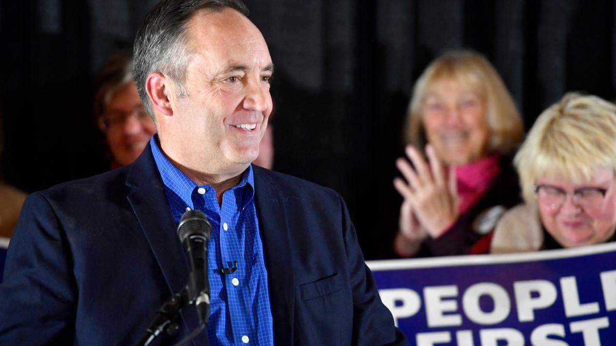Surrounded by family and friends Sen. Jake Corman kicks off his campaign for Governor of Pennsylvania in Bellefonte on Tuesday, Nov. 30, 2021 at Axemann Brewery.
