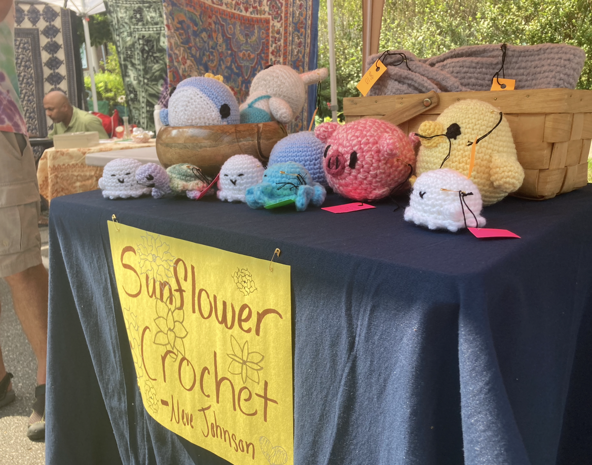 Neve Johnson’s amigurumi on display at Children’s Day.