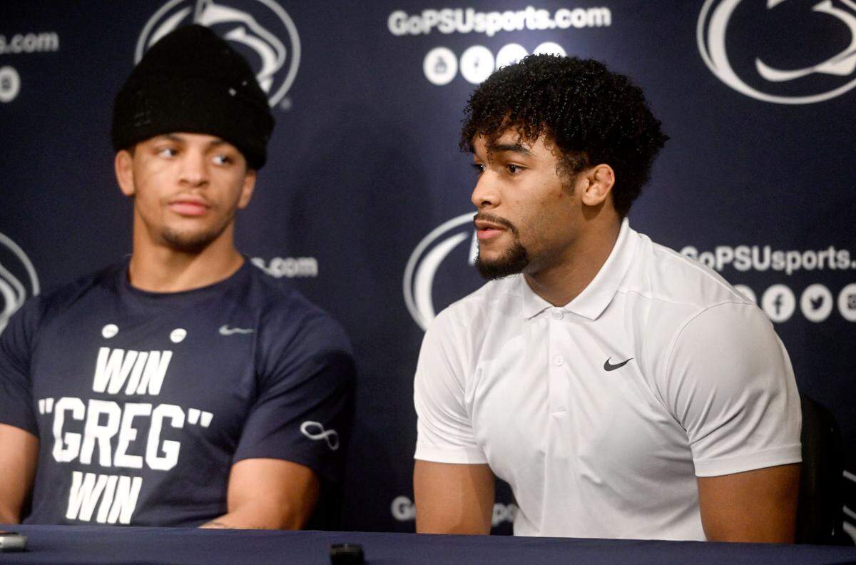Penn State wrestler Carter Starocci answers questions about the upcoming season during media day on Monday, Nov. 11, 2024.