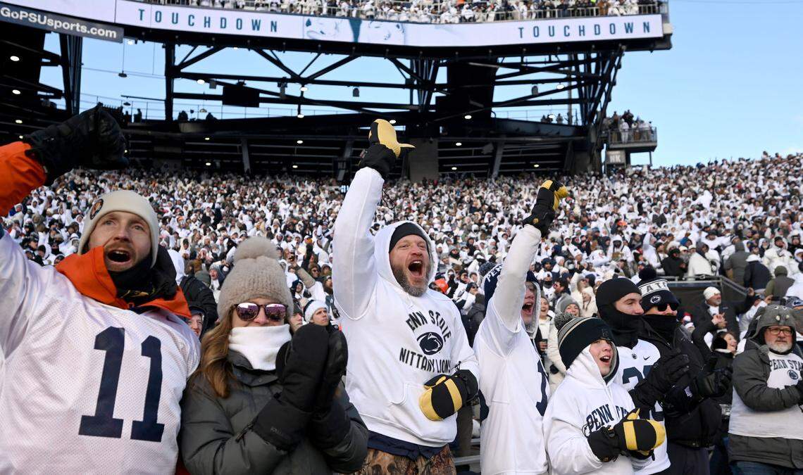 Penn State fans cheer after a touchdown in the second quarter of the game against SMU on Saturday, Dec. 21, 2024 at Beaver Stadium.