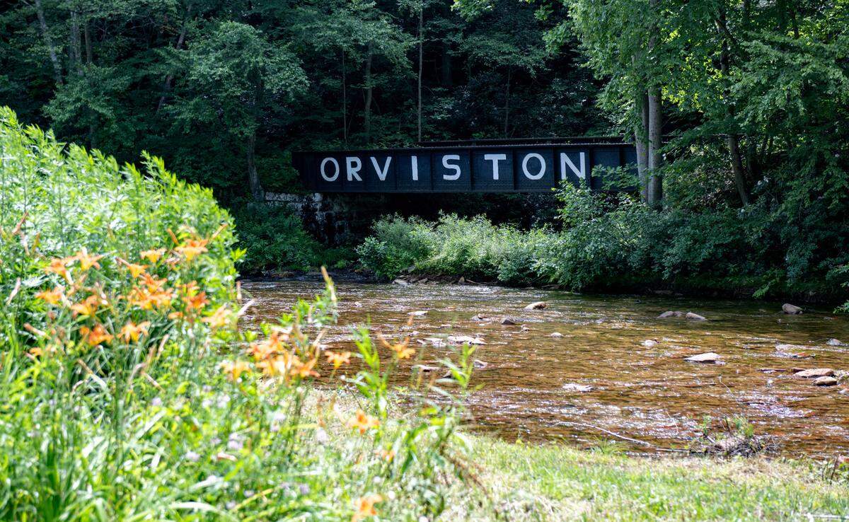 The old railroad bridge in Orviston on Wednesday, July 3, 2024.