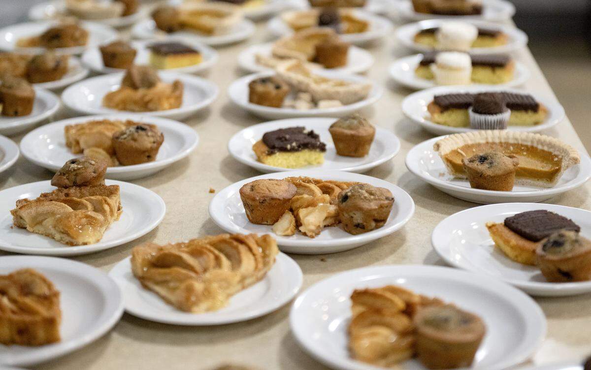 A variety of desserts for the Community Cafe meal at St. Andrew’s Episcopal Church on Thursday, Nov. 20, 2025.