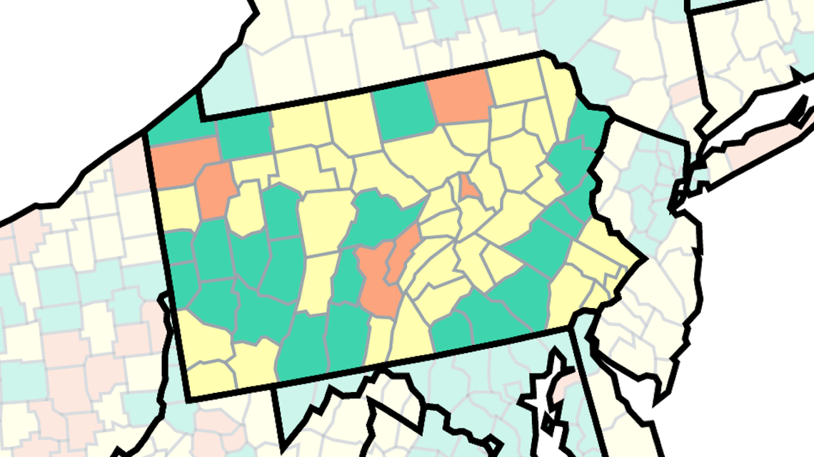Number of PA counties at high COVID community level drops to 6. Here’s where to mask up
