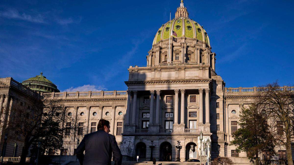 The state Capitol building in Harrisburg, Pennsylvania.