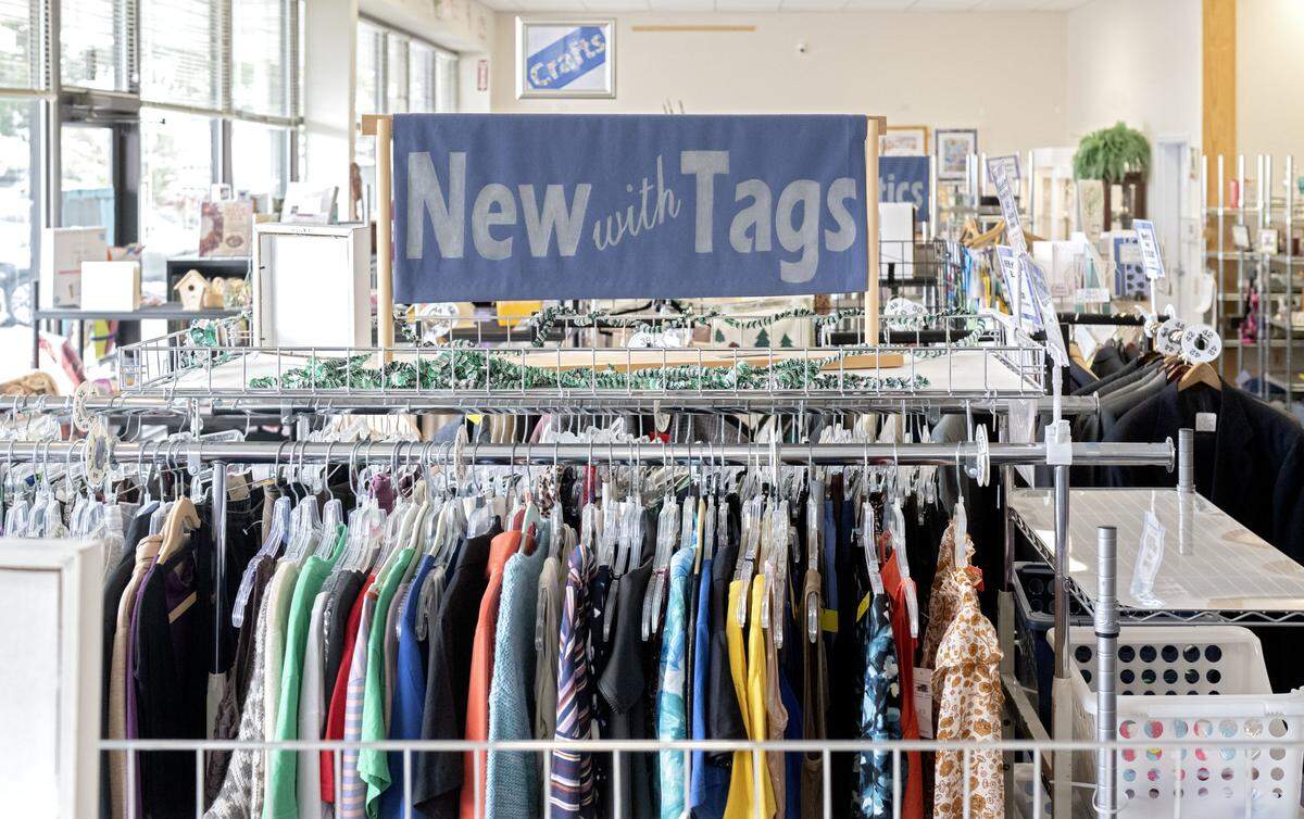 Items for sale at St. Vincent de Paul Thrift Store at 1300 Benner Pike are pictured on Wednesday ,Sept. 24, 2025.  The thrift store is 100% volunteer run. 