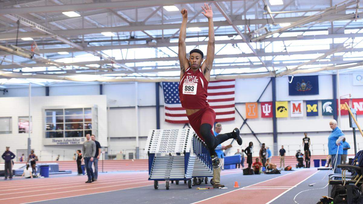 State College’s Stanley Hamilton was named first-team all-state Monday after winning the triple jump at the PTFCA Indoor State Track and Field Championship at Penn State.