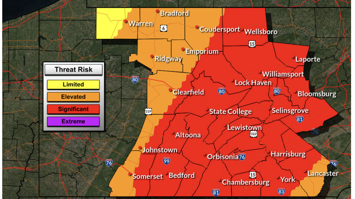Flood watch issued for Centre County. How much rain will Tropical Storm Debby bring?
