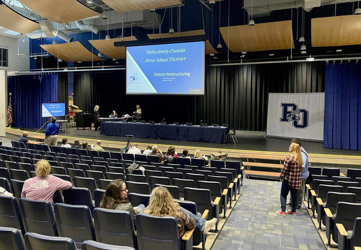Philipsburg-Osceola Area School District officials discussed potential plans to restructure its educational services during a community forum at Philipsburg-Osceola Middle School on Monday, Oct. 27.