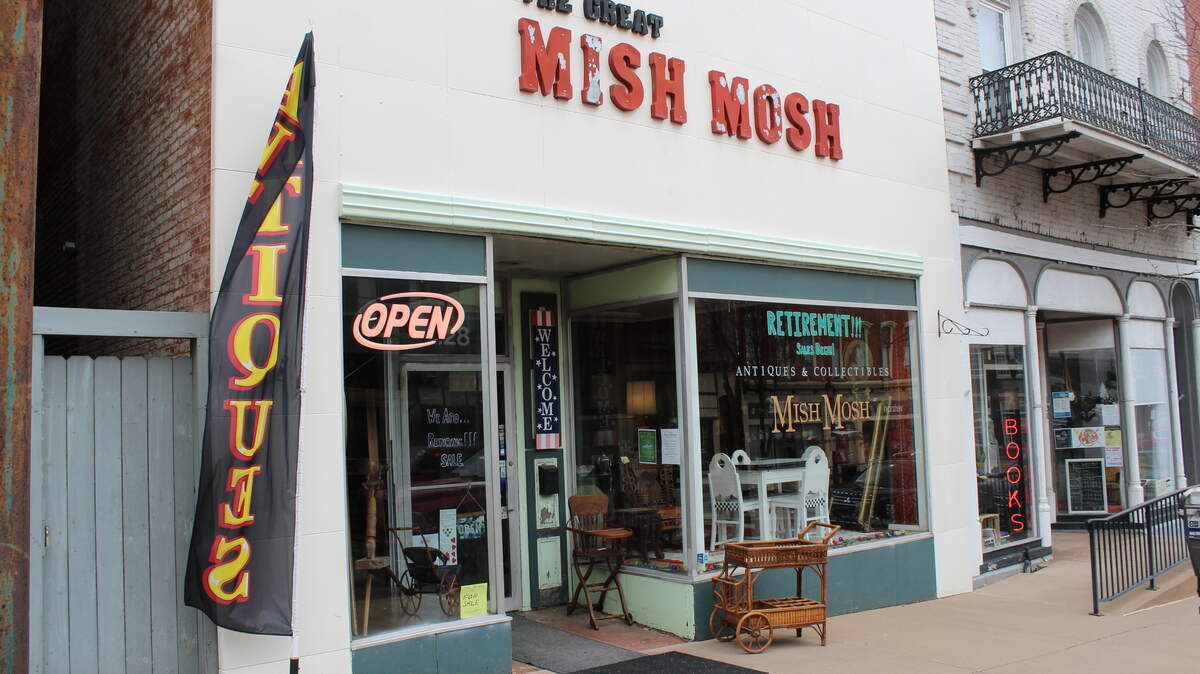 The Great Mish Mosh, an antique shop located at 128 S. Allegheny St. in downtown Bellefonte as seen on March 12, 2026.
