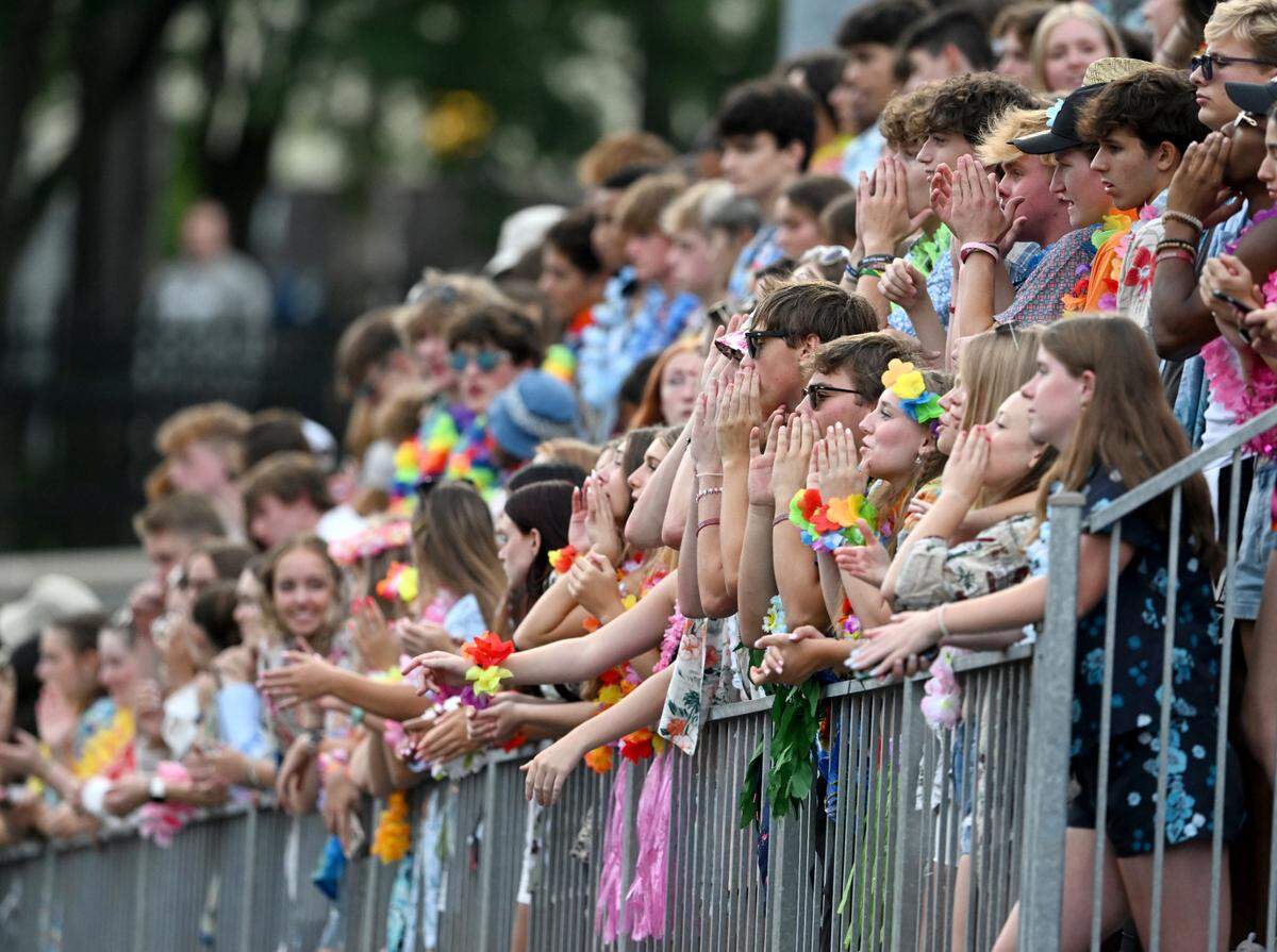 State College’s student section cheers on the football team during the game against Williamsport on Friday, Aug. 26, 2022 at Memorial Field.
