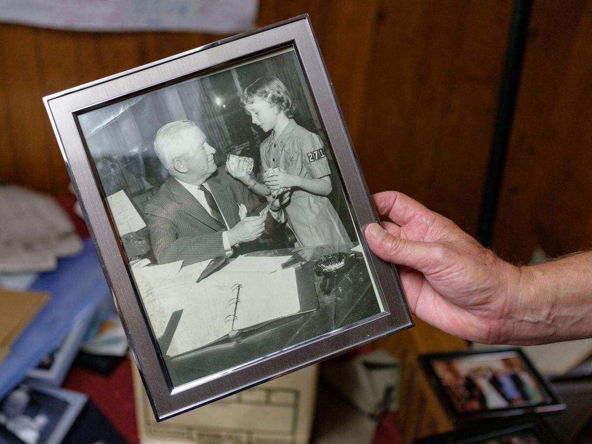 Alice “Candy” Loughney grew up in Pittsburgh, where her father, Joseph M. Barr (pictured here), was mayor. Candy, now 71, has Alzheimer’s disease and moved into a long-term care facility in Monroeville after her symptoms became too much for her husband to manage.