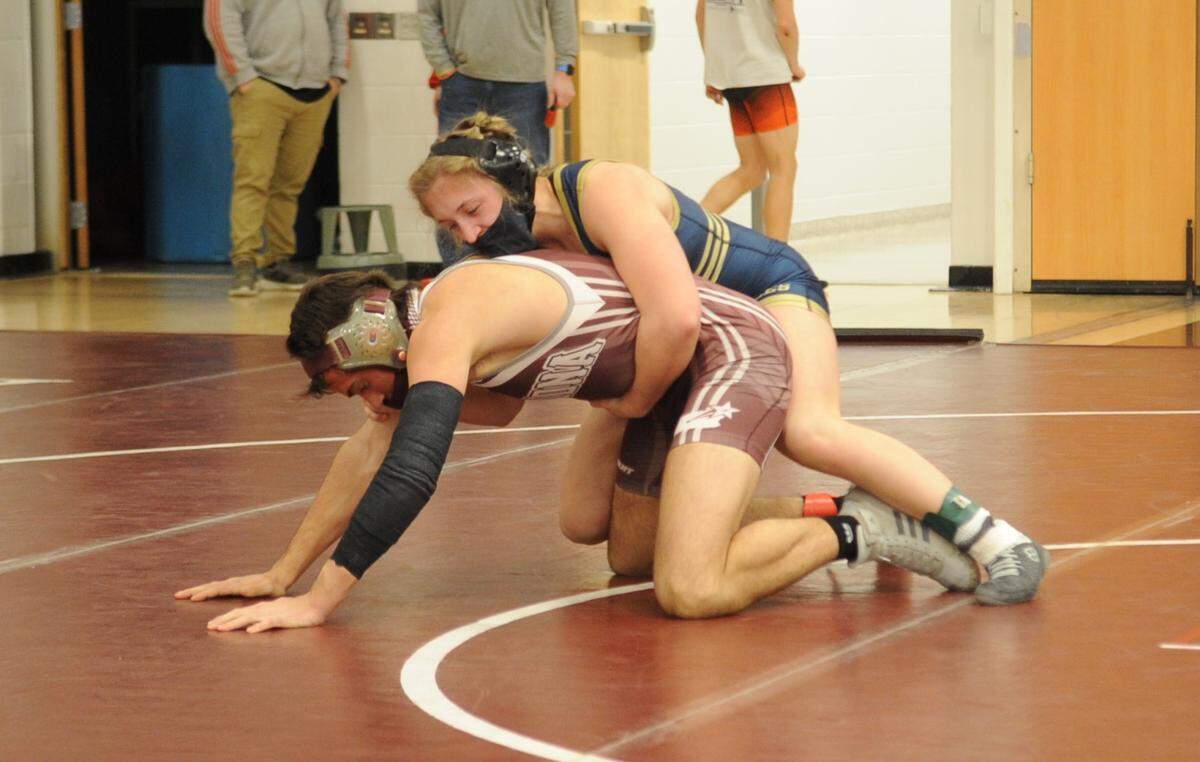 Bald Eagle Area’s Grace Stem secured her first major decision victory of the season when she topped Altoona’s Matt Bowser 15-5 on Saturday during the first round of the Big 7 tournament at 145 pounds.