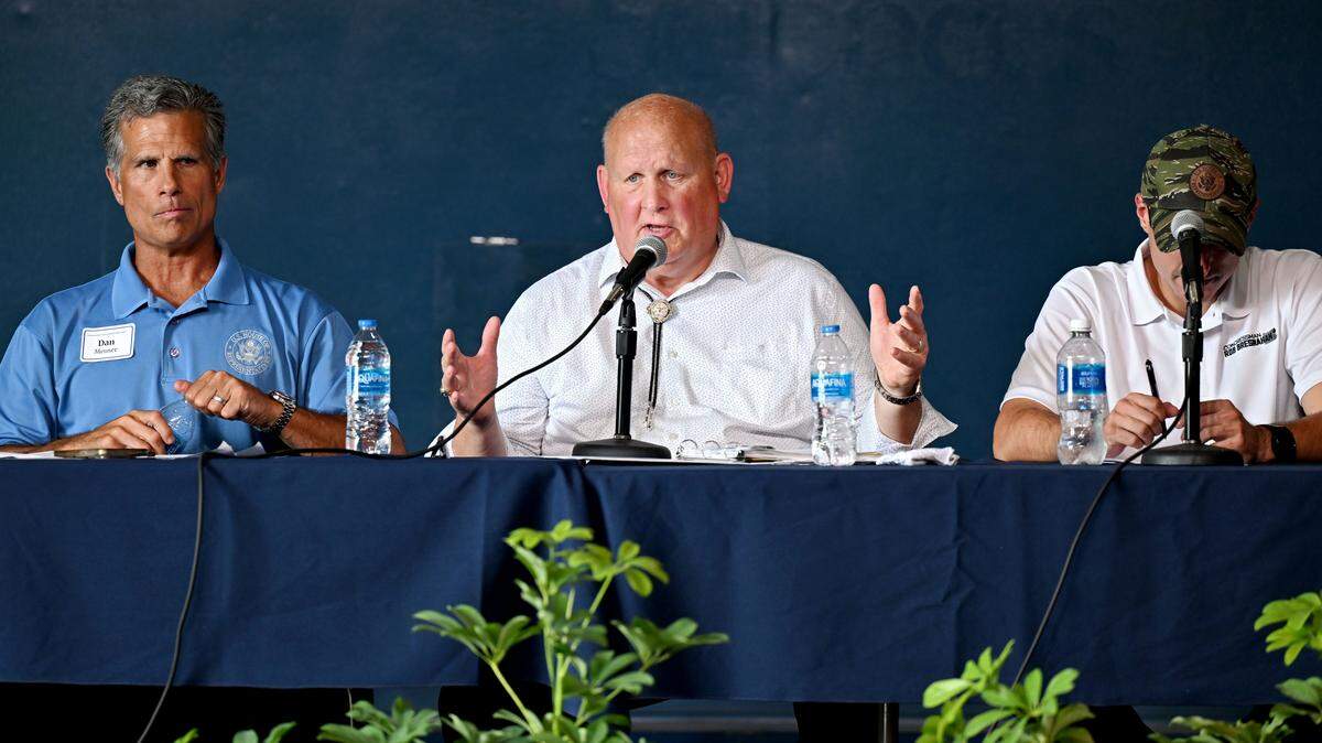 U.S. Rep Glenn “GT” Thompson, R-Howard, speaks during Penn State’s Ag Progress Days on Wednesday, Aug. 13, 2025.