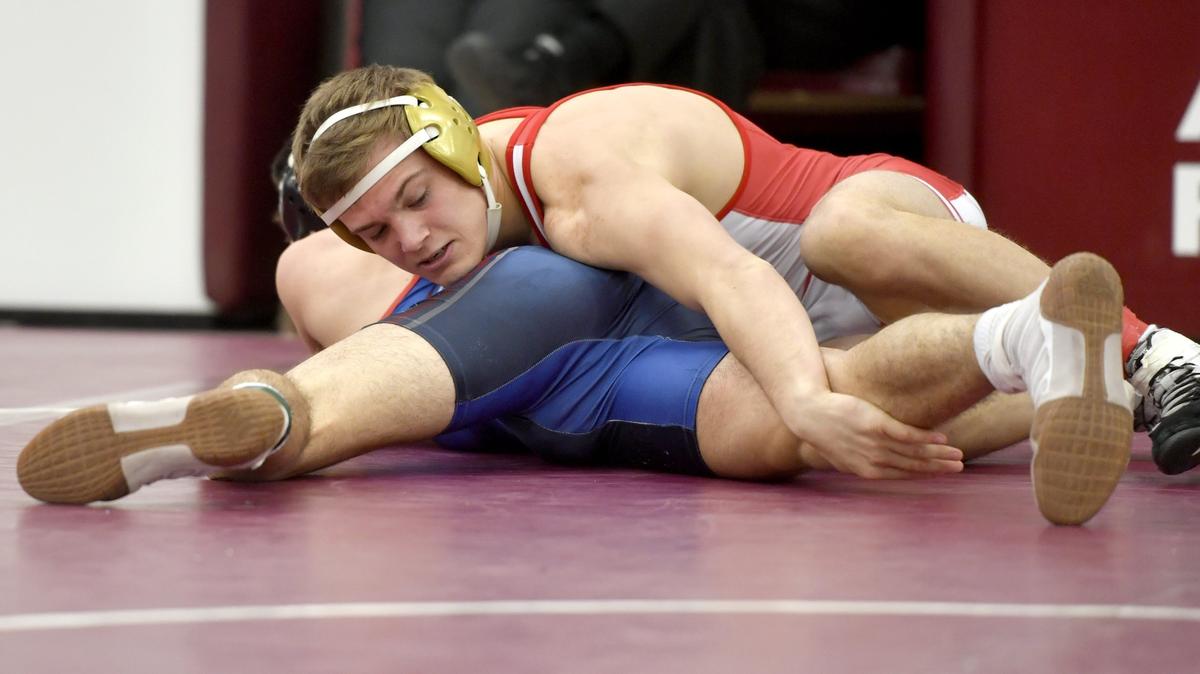 Bellefonte’s Ethan Richner, seen here last week at regionals, is the only Class 3A wrestler left in Centre County who could still win a state title. He’ll wrestle again Saturday.