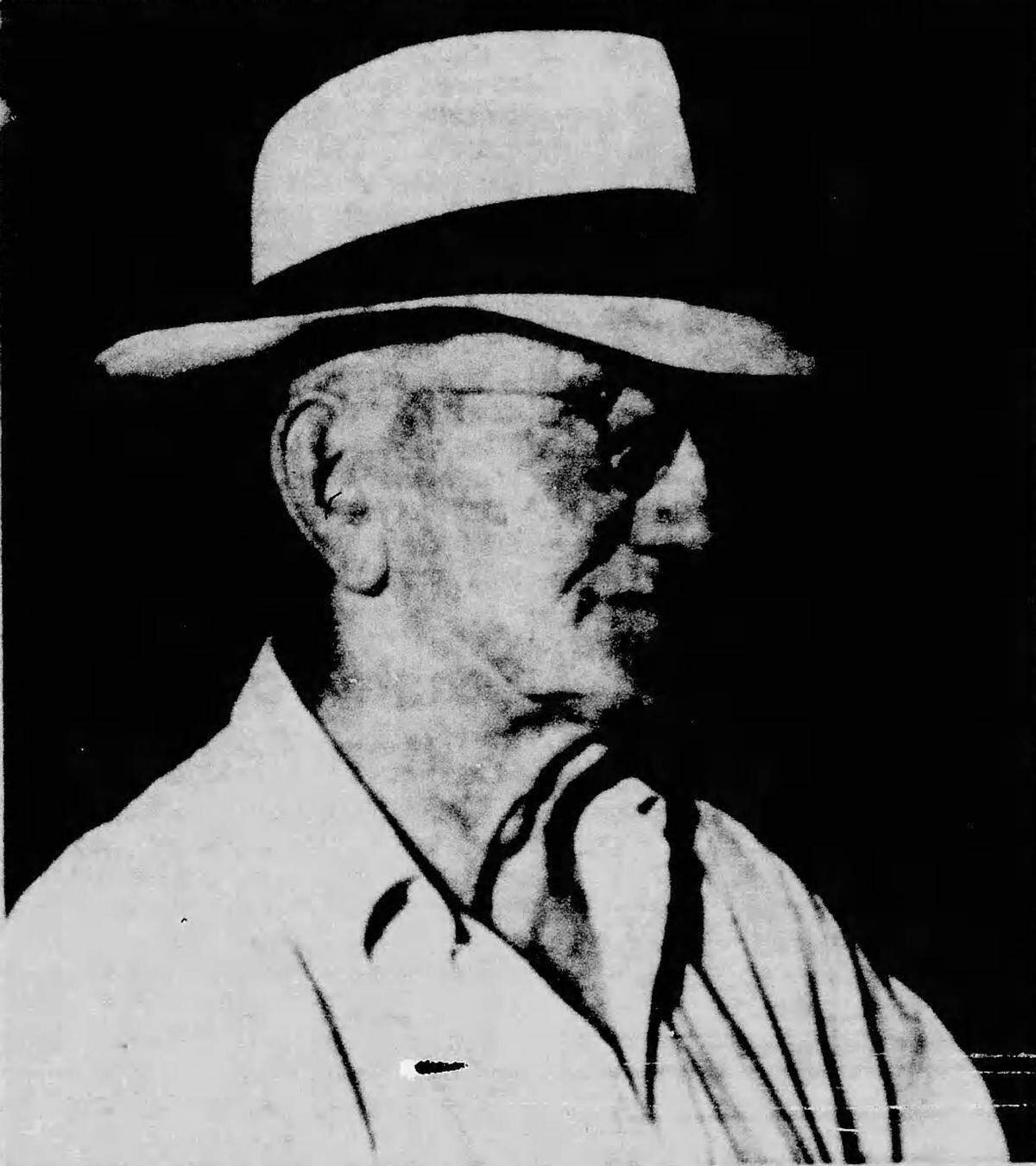 Harry Williams, the Scotia chronicler, is shown in 1957.
