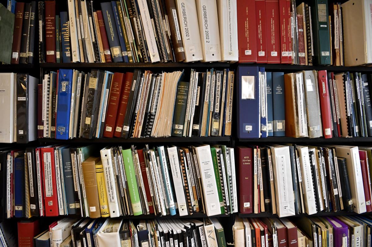 A shelf of books sits at the Centre County Library and Historical Museum in Bellefonte on Friday, Dec. 13, 2019.
