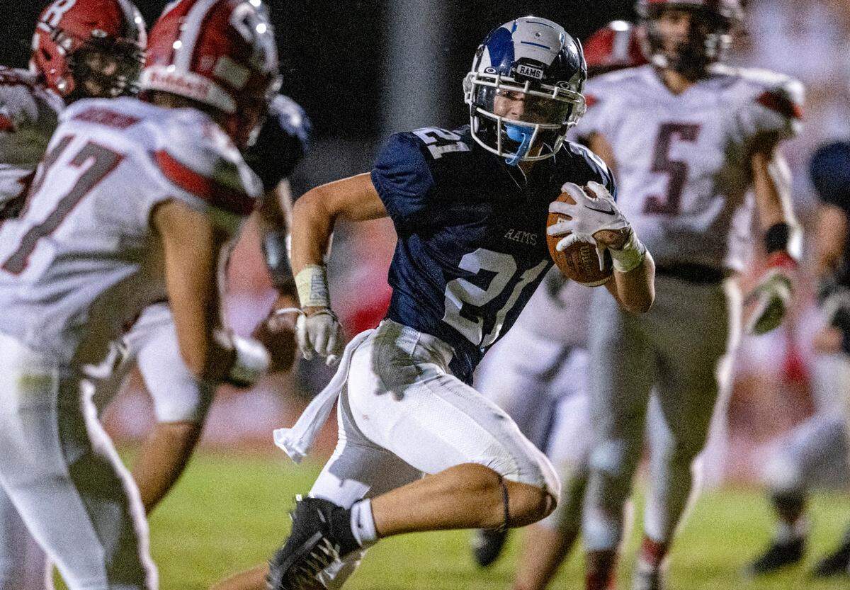 Penns Valley’s Ty Watson runs for at touchdown during the game against Bellefonte on Friday, Sept. 2, 2022.