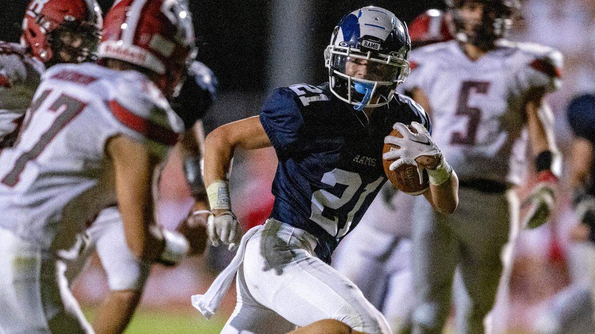 Penns Valley’s Ty Watson runs for at touchdown during the game against Bellefonte on Friday, Sept. 2, 2022.