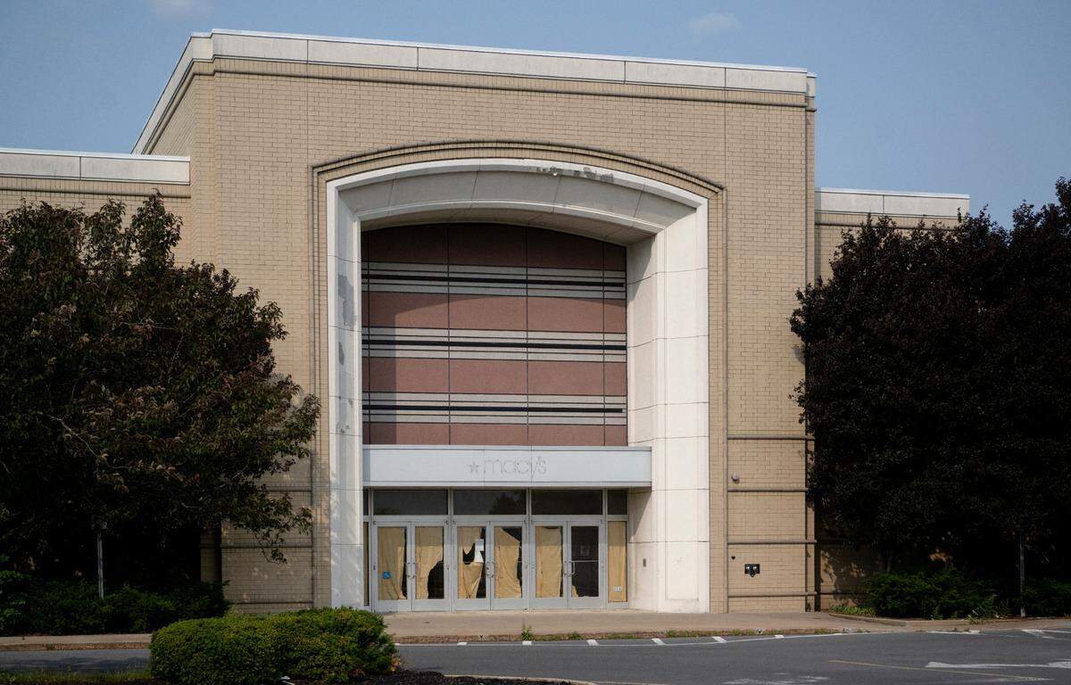 The former Macy’s at the Nittany Mall is pictured on June 15, 2023. It would be the home of a proposed mini-casino that is tied up in legal challenges.
