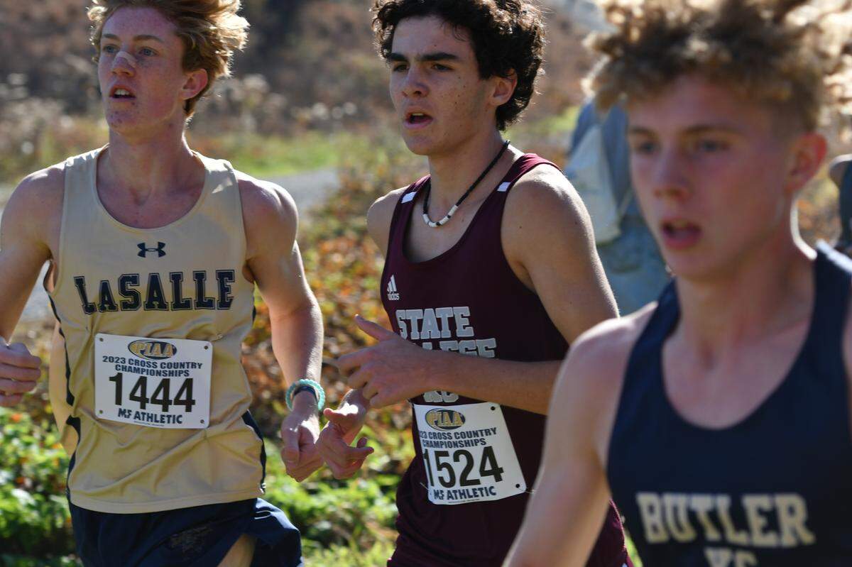 State College’s Isaac Oppermann runs in the PIAA cross country championships on Saturday, Nov. 4, 2023.