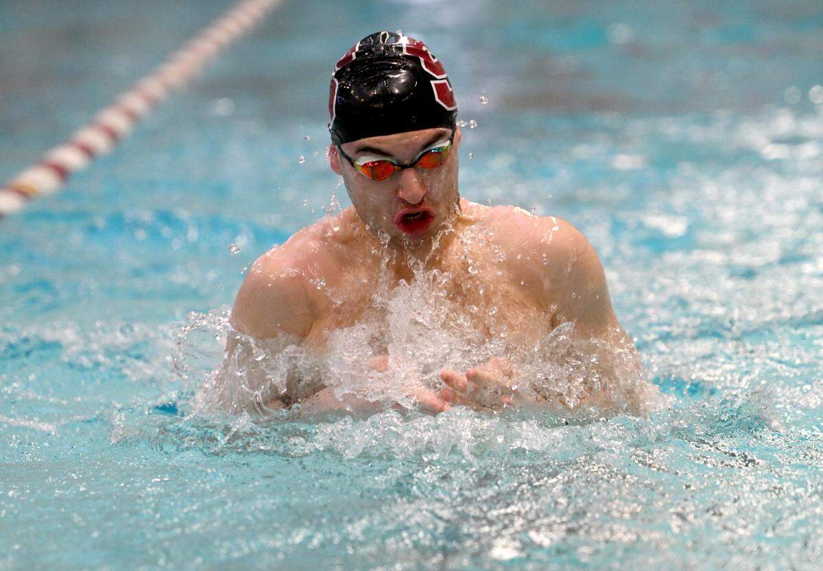 Shawn Erdley during State College swim team practice on Tuesday, Feb. 28, 2023.